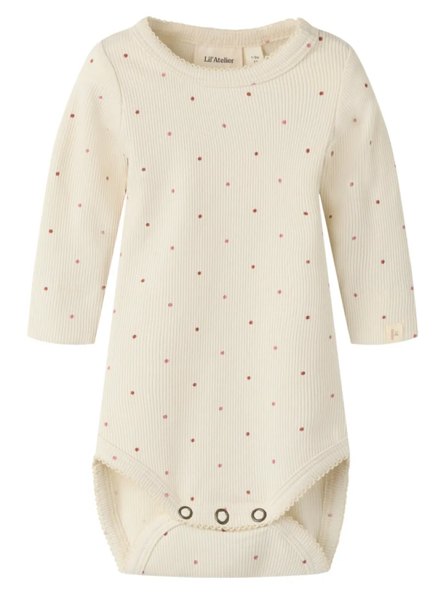 Lil' Atelier Gago Kos Långärmad Slim Body - Turtledove