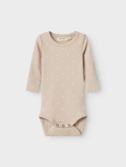 Lil' Atelier Gago Långärmad Body Slim - Gray Morning