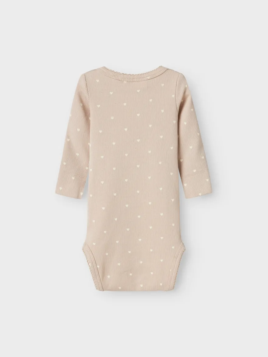 Lil' Atelier Gago Långärmad Body Slim - Gray Morning