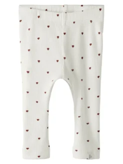 Lil' Atelier Gago Slim Leggings - Coconut Milk Heart