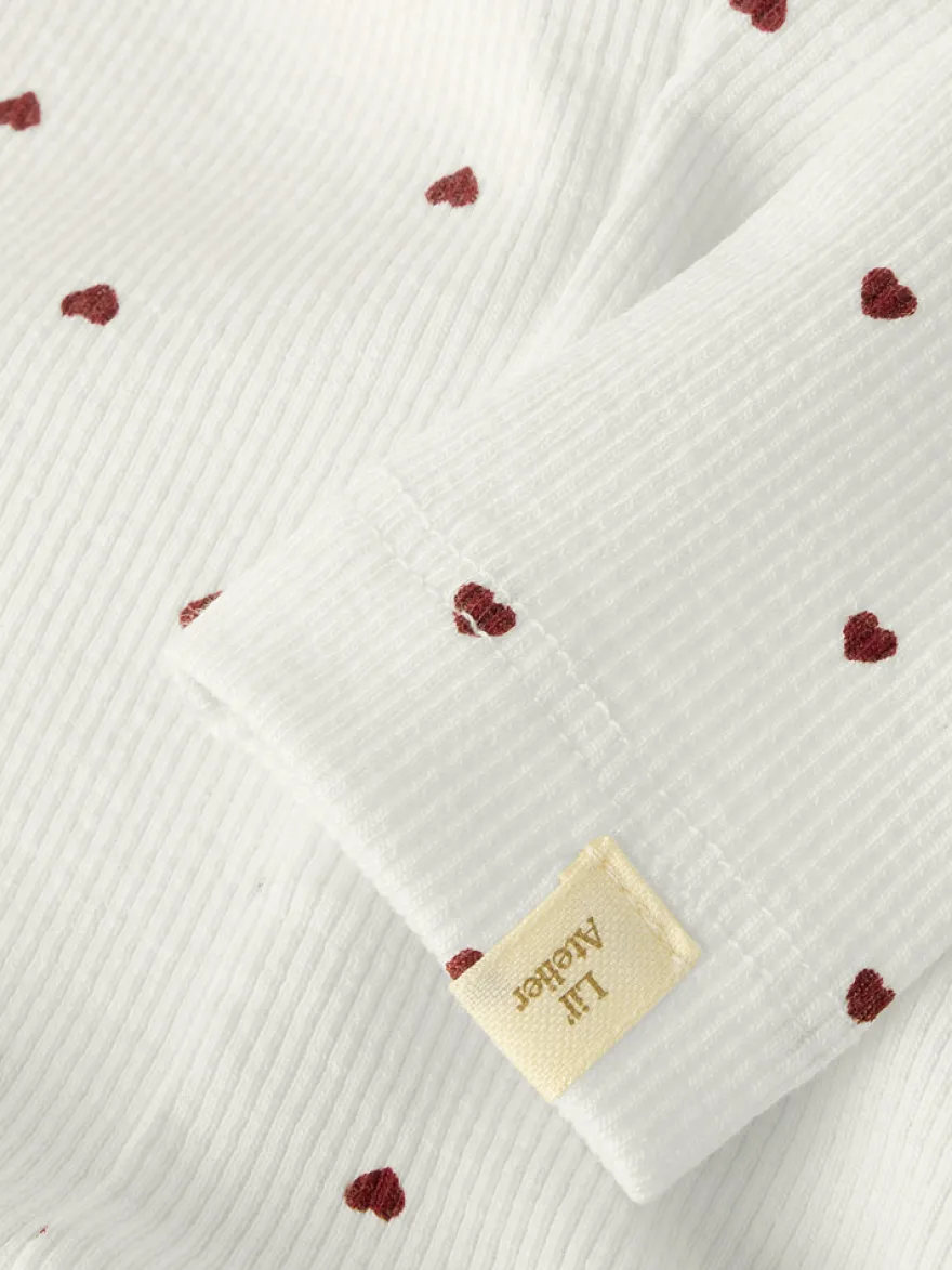 Lil' Atelier Gago Slim Leggings - Coconut Milk Heart