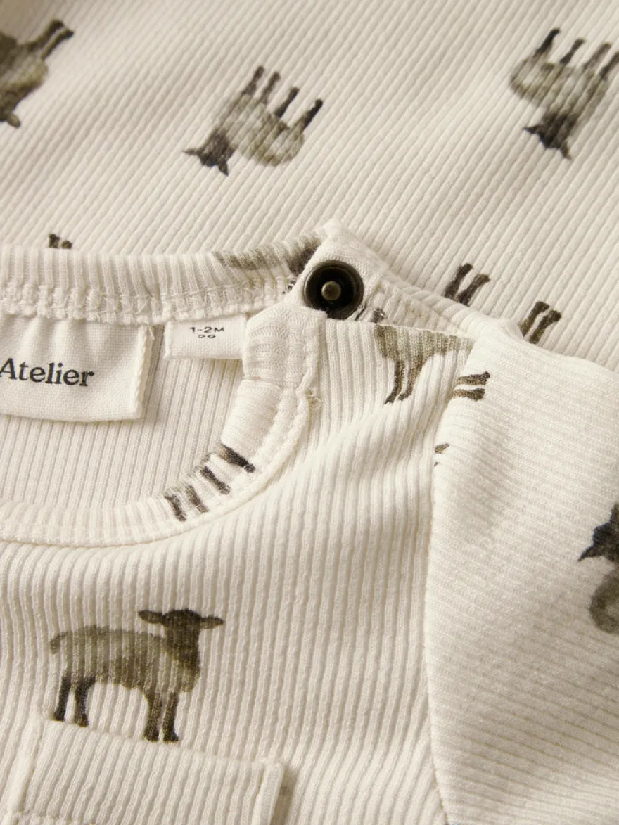 Lil' Atelier Gavo Eko Långärmad Slim Body - Turtledove