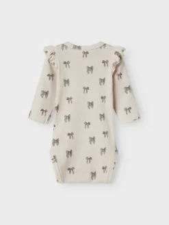 Lil' Atelier Gavo Slim Långärmad Body - Silver Peo