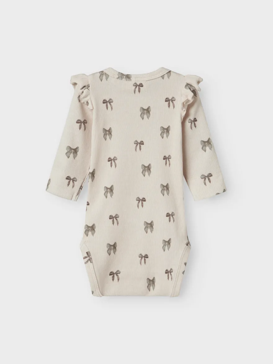 Lil' Atelier Gavo Slim Långärmad Body - Silver Peo