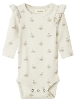 Lil' Atelier Gavo Slim Långärmad Body - Pastel Parchment