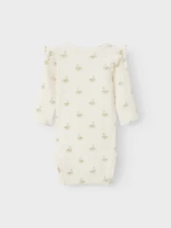 Lil' Atelier Gavo Slim Långärmad Body - Pastel Parchment