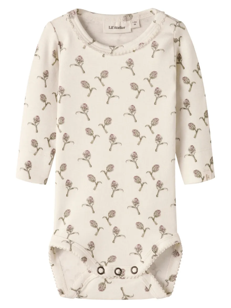 Lil' Atelier Gayo Sig Långärmad Slim Body - Turtledove