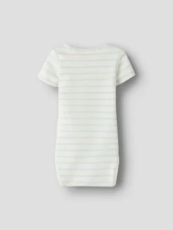 Lil' Atelier Geo Apa Kortärmad Slim Body - Coconut Milk