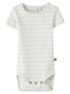 Lil' Atelier Geo Apa Kortärmad Slim Body - Coconut Milk