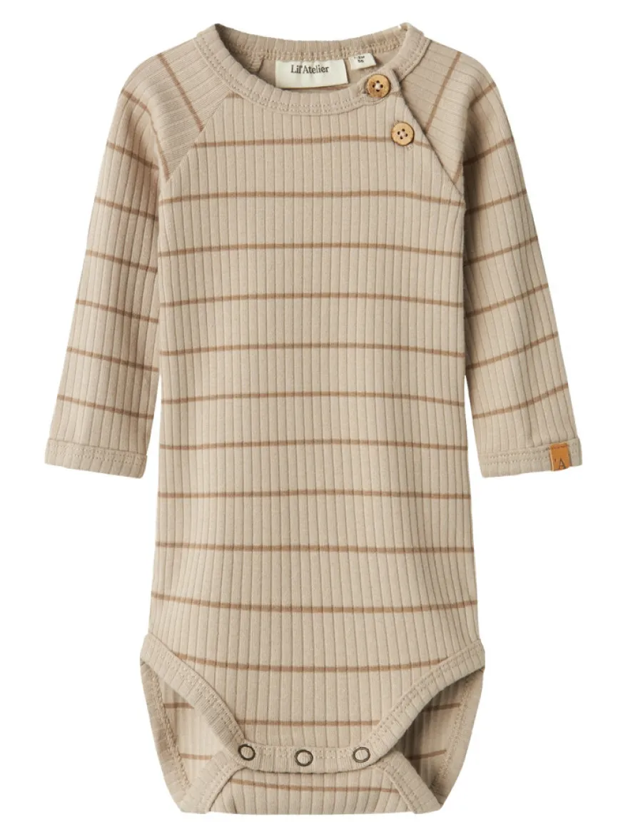 Lil' Atelier Kail Slim Långärmad Body - Pure Cashmere