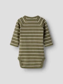 Lil' Atelier Kail Slim Långärmad Body - Shitake