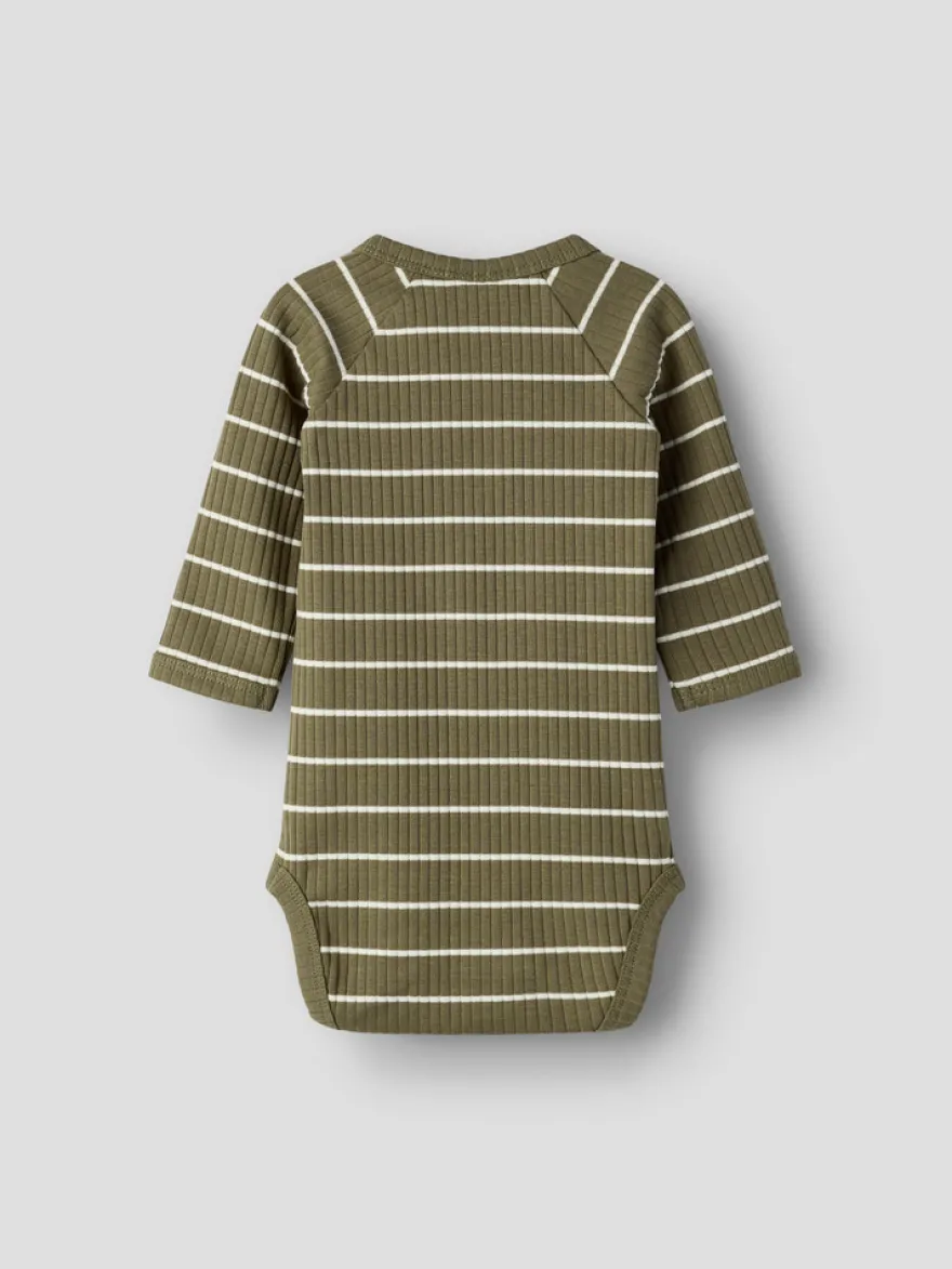 Lil' Atelier Kail Slim Långärmad Body - Shitake