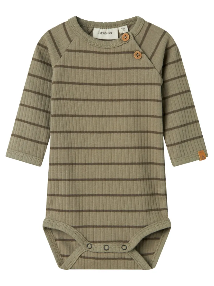 Lil' Atelier Kail Slim Långärmad Body - Overland Trek