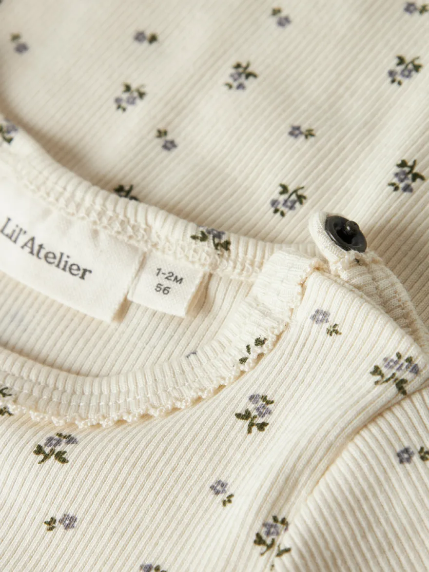 Lil' Atelier Lago Mau Långärmad Slim Body - Turtledove
