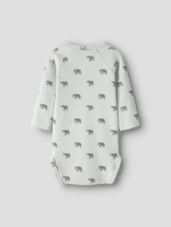 Lil' Atelier Lavo Eko Långärmad Slim Body - Glacier Gray