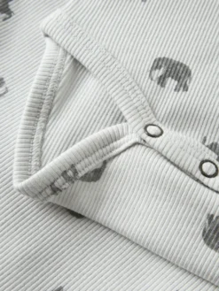 Lil' Atelier Lavo Eko Långärmad Slim Body - Glacier Gray