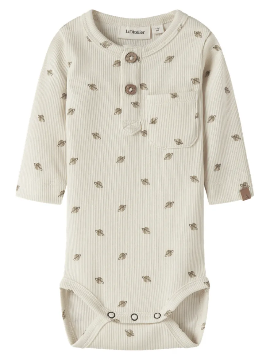 Lil' Atelier Lavo Långärmad body - Turtledove