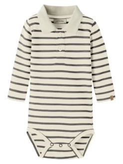 Lil' Atelier Limia Långärmad Polo Body - Turtledove