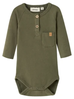 Lil' Atelier Luno Långärmad Slim Body - Winter Moss