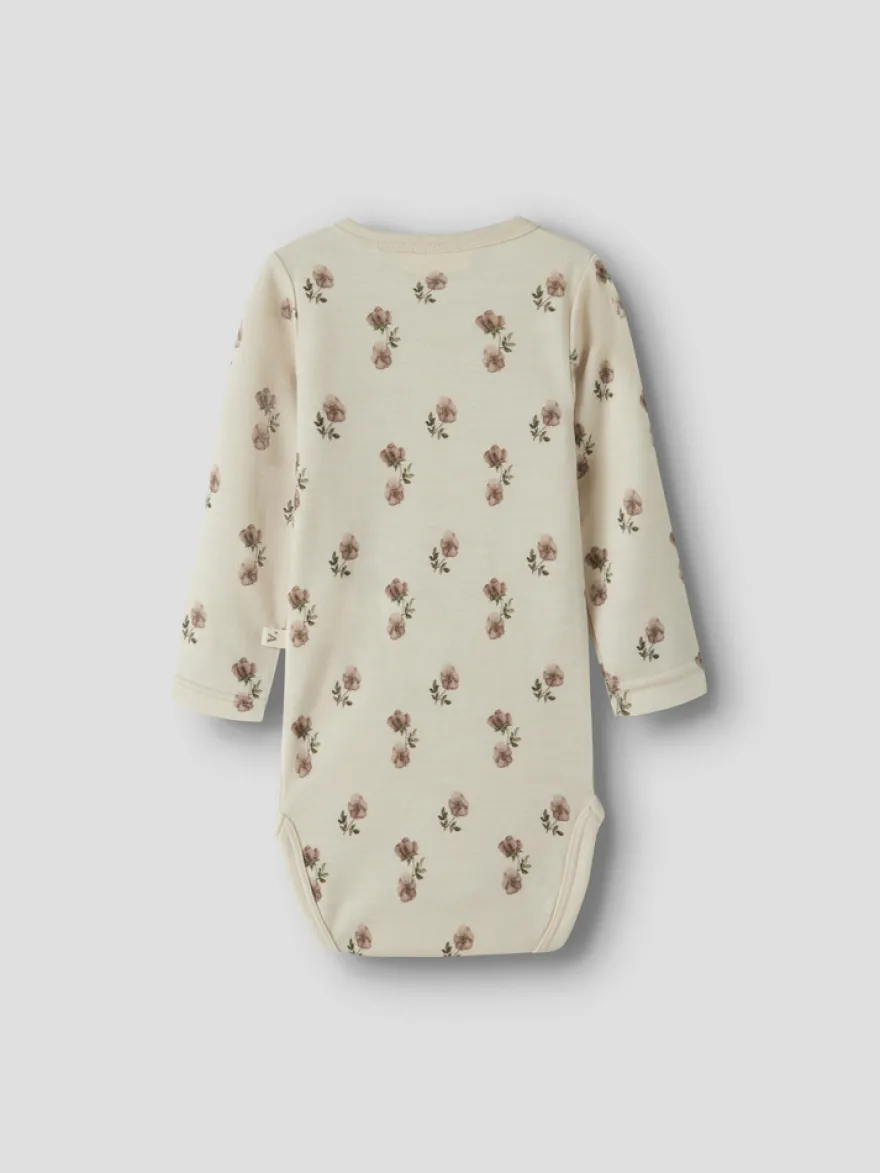 Lil' Atelier Nilo Nun Långärmad Ull Slim Body - Turtledove