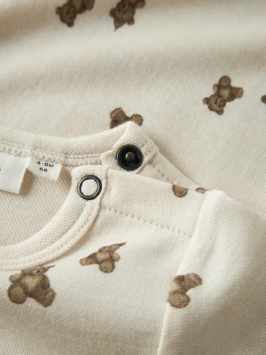 Lil' Atelier Nilo Nun Långärmad Ull Slim Body - Turtledove