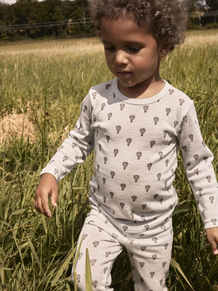 Lil' Atelier Noel Nor Ull Slim Leggings - Oyster Mushroom