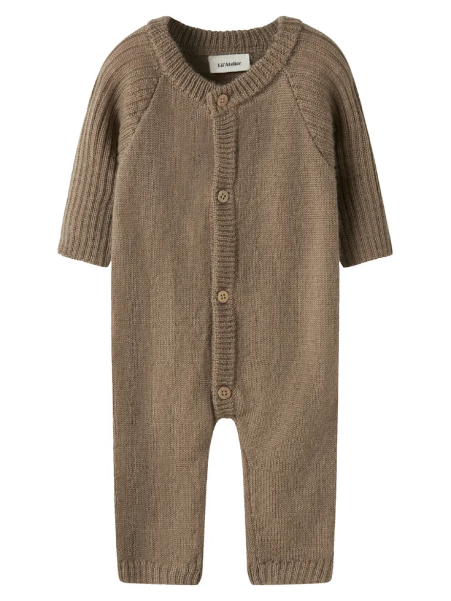 Lil' Atelier Nomo Noa Ull Jumpsuit - Sepia Tint