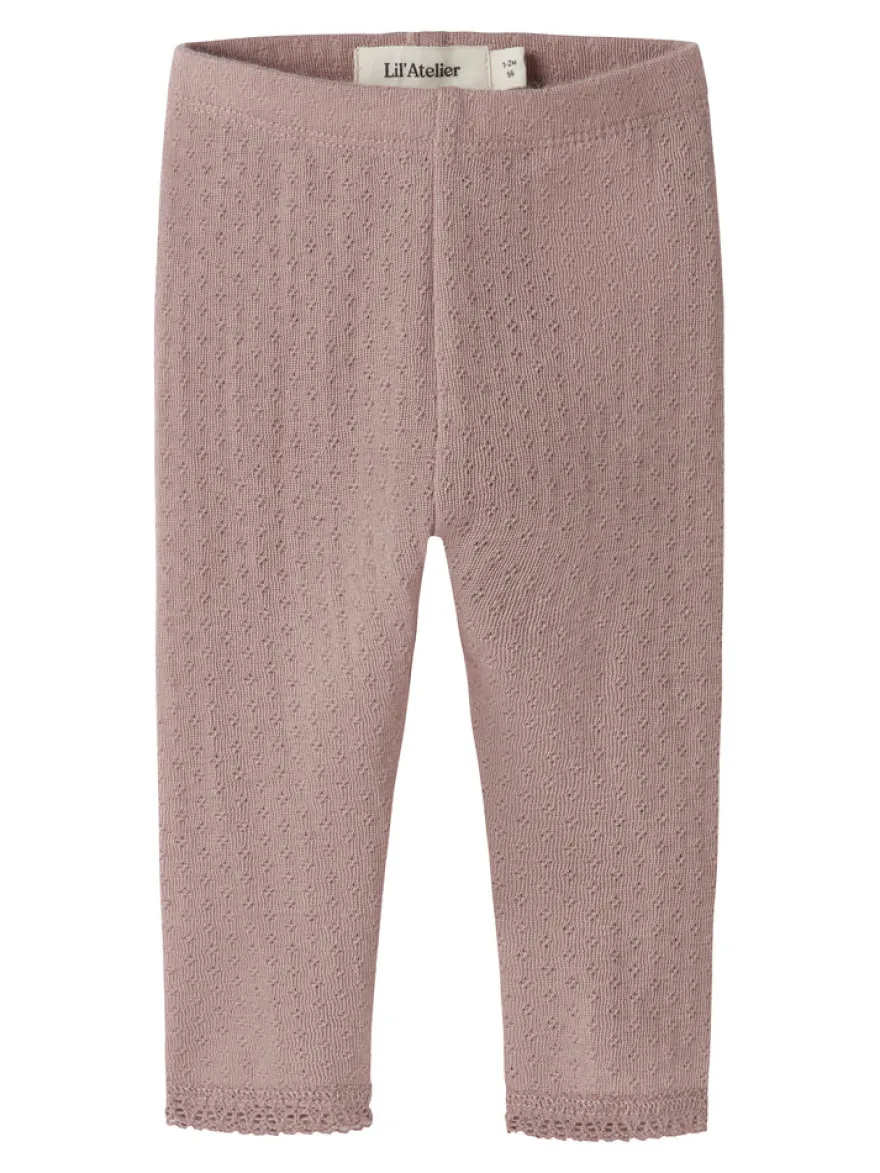Lil' Atelier Nora Ned Ull Silke Slim Leggings - Fawn