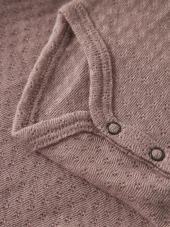 Lil' Atelier Nora Ned Ull Silke Långärmad Slim Body - Fawn
