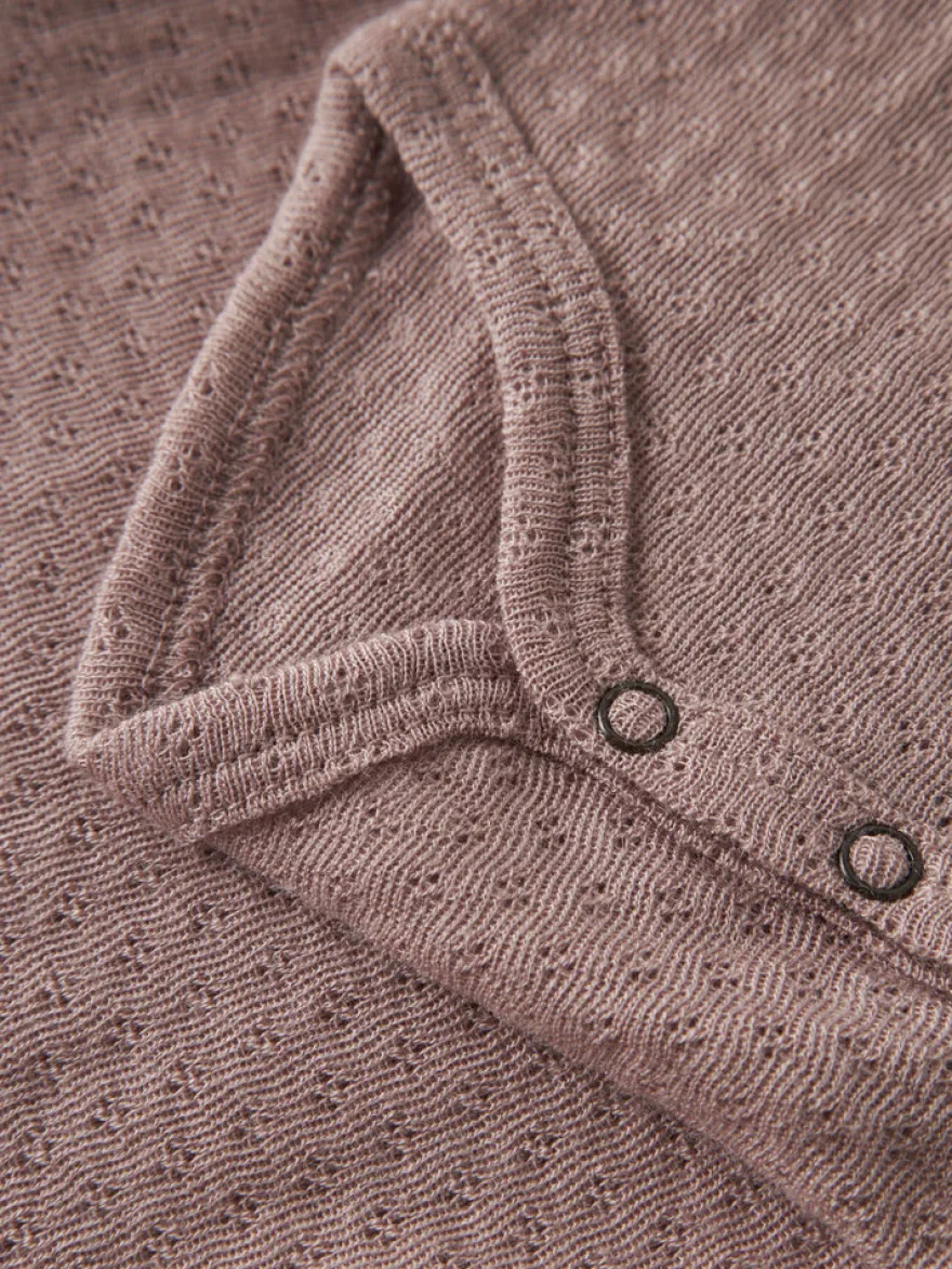 Lil' Atelier Nora Ned Ull Silke Långärmad Slim Body - Fawn