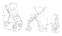 Lionelo Annet Plus Sittvagn - Black Carbon