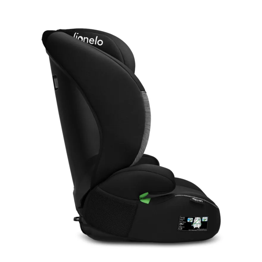 Lionelo Lars i-Size Bältesstol - Black Grey
