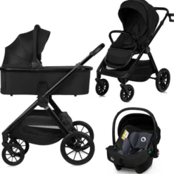 Lionelo Layla 3i1 Barnvagn - Black Onyx