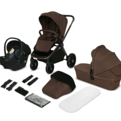 Lionelo Mika Plus 3in1 Duovagn - Mocha Mousse