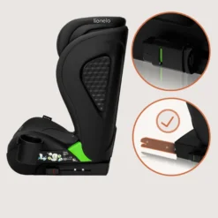 Lionelo Neal i-Size Bältesstol - Black Carbon