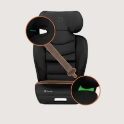 Lionelo Neal i-Size Bältesstol - Black Carbon