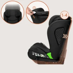 Lionelo Neal i-Size Bältesstol - Black Carbon