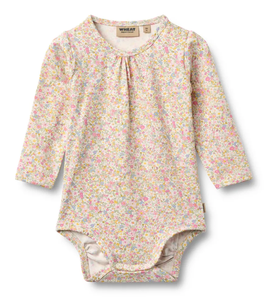 Liv Långärmad Body - Blush Flower Meadow