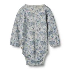 Långärmad Body Elmine - Blue Summer Flowers
