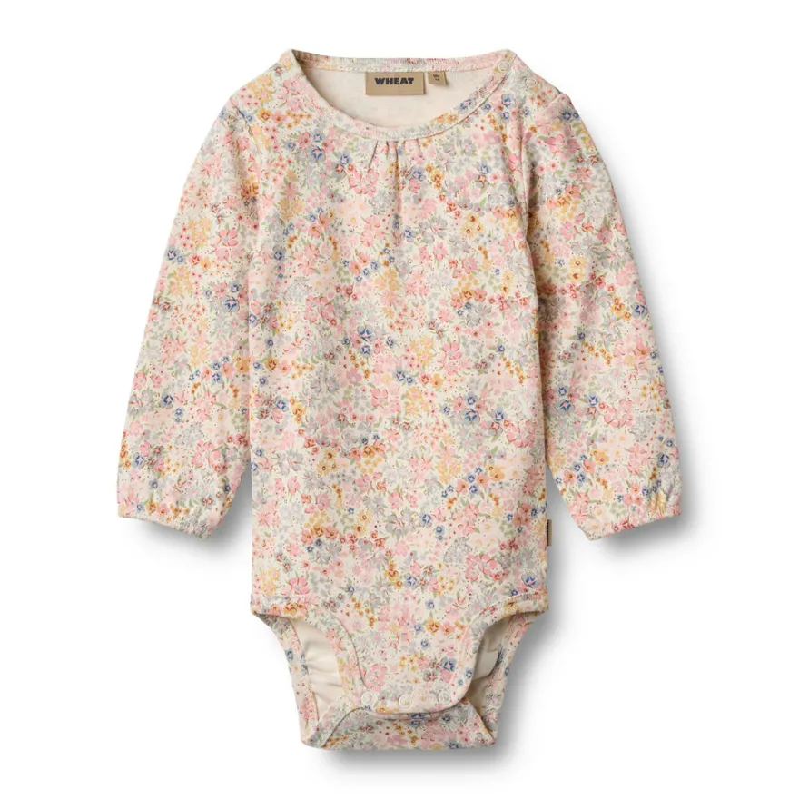 Långärmad Body Elmine - Bright Flowers
