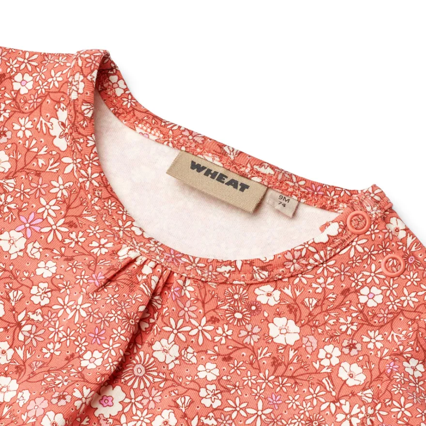 Långärmad Body Liv - Coral Flowers