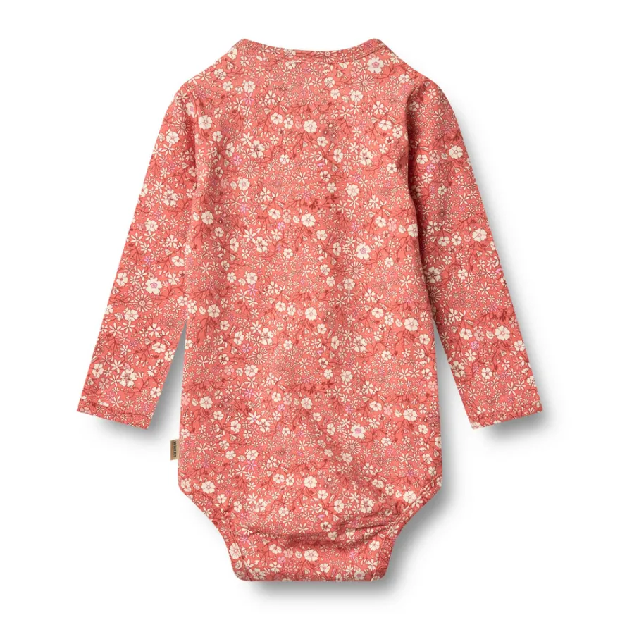 Långärmad Body Liv - Coral Flowers