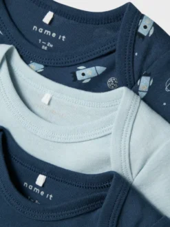 Långärmad Body 3-Pack - Dark denim