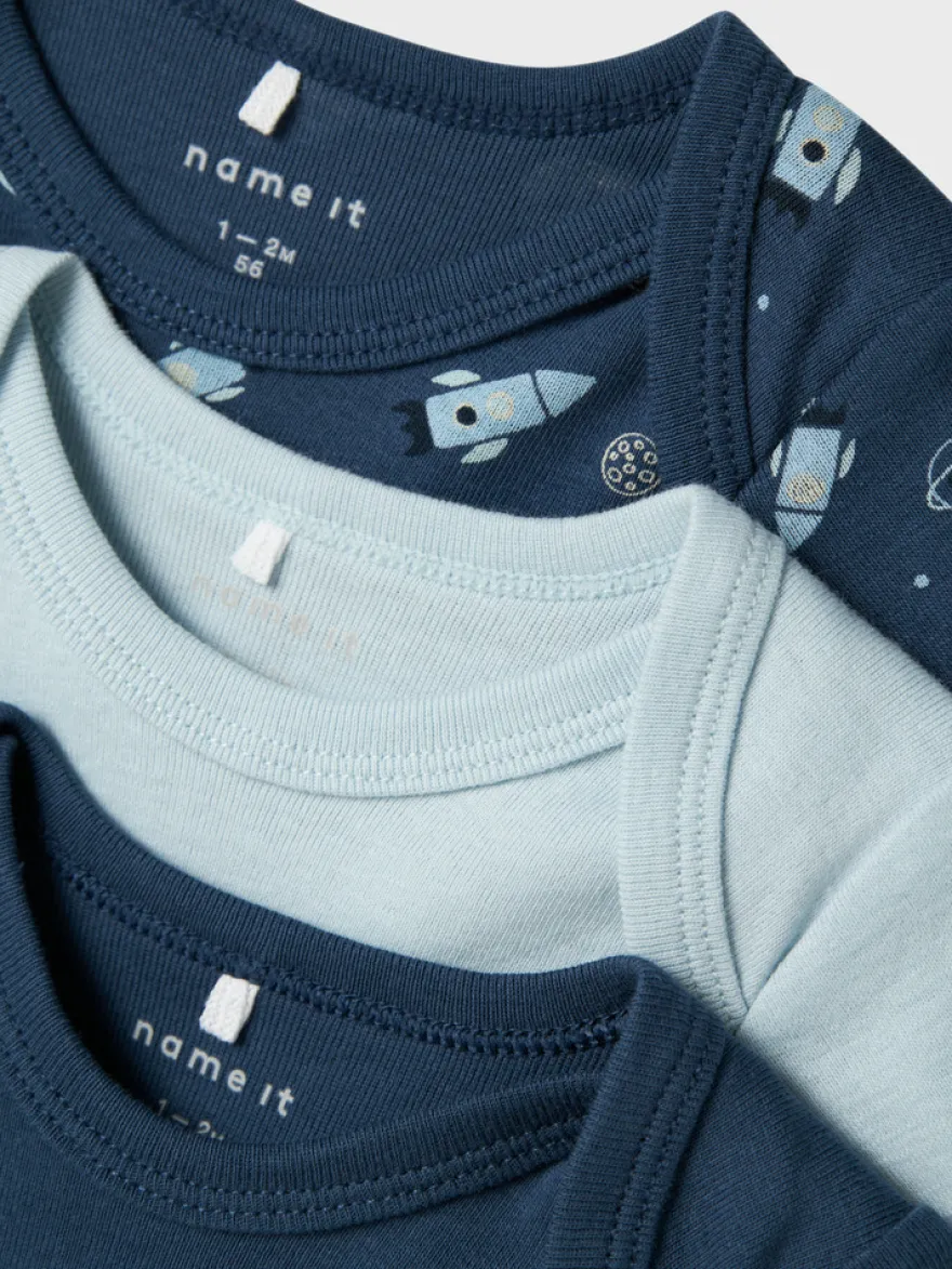 Långärmad Body 3-Pack - Dark denim