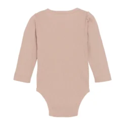 Långärmad Body Ribbad - Rose Dust
