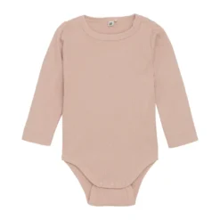 Långärmad Body Ribbad - Rose Dust