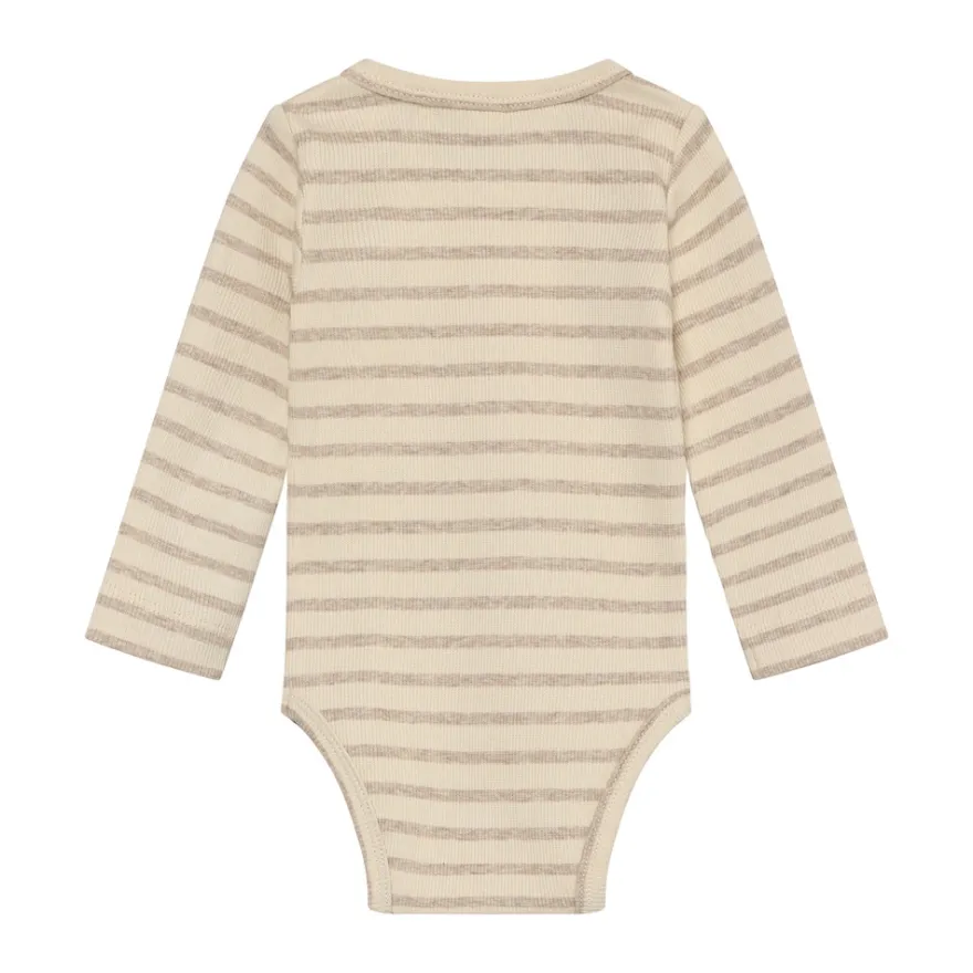 Långärmad Body - Silver Mink Melange