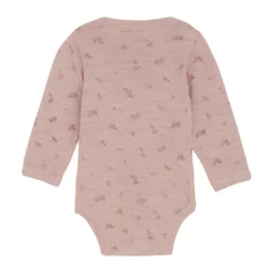 Långärmad Body Ull AOP - Starling Melange