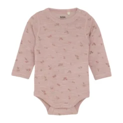 Långärmad Body Ull AOP - Starling Melange