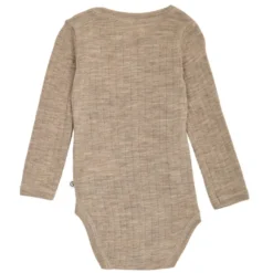 Långärmad Body Woolly Merinoull - Beige Melange